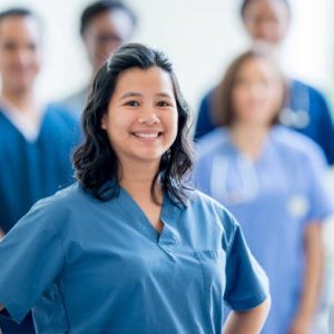 Team of caring doctors and nurses at the hospital. Team of caring doctors and nurses at the hospital.